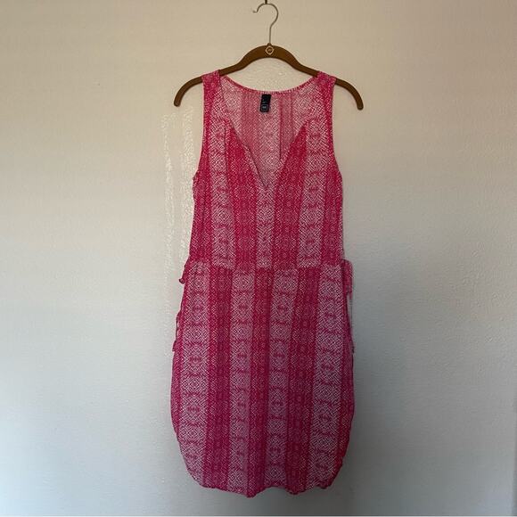 Pink Flowy Mini Dress Sundress Size Medium - Picture 2 of 8